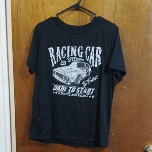 SHEIN Black Racing Car Graphic Tee